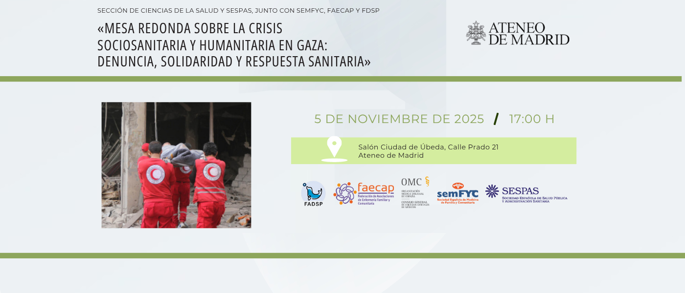 Profesionales sanitarios analizan la situación sanitaria y humanitaria en Gaza
